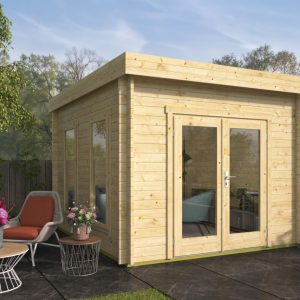 Blokhut - Tuinhuis Lee | 40 mm | vuren bruin geïmpregneerd