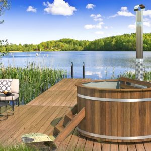 Hottub met interne RVS kachel Ø180 cm Thermowood