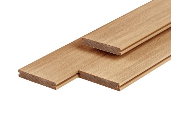 PuraShield composiet vlonderplank 2,3 x 13,8 x 500 cm, cedar, massief, fijne houtnerf, clip systeem