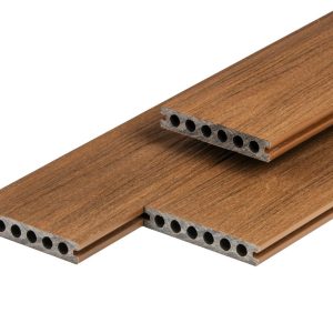 PuraShield composiet vlonderplank 2,3 x 13,8 x 300 cm, teak, semi-massief, fijne houtnerf, clip systeem