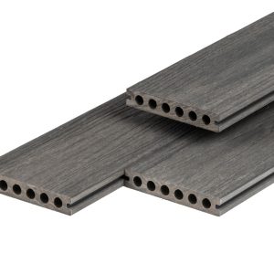PuraShield composiet vlonderplank 2,3 x 13,8 x 400 cm, dark grey, semi-massief, fijne houtnerf, clip systeem