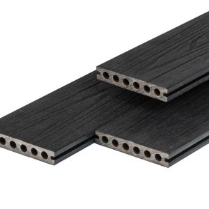 PuraShield composiet vlonderplank 2,3 x 13,8 x 300 cm, ebony black, semi-massief, fijne houtnerf, clip systeem