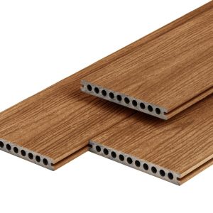 PuraShield composiet vlonderplank 2,3 x 21,0 x 300 cm, teak, semi-massief, fijne houtnerf, clip systeem