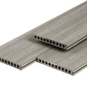 PuraShield composiet vlonderplank 2,3 x 21,0 x 300 cm, light grey, semi-massief, fijne houtnerf, clip systeem