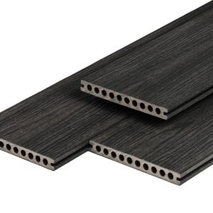 PuraShield composiet vlonderplank 2,3 x 21,0 x 300 cm, ebony black, semi-massief, fijne houtnerf, clip systeem