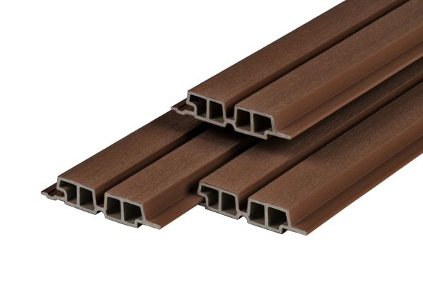 PuraTech 55 composiet dubbel profiel 3,3 x 17,0 x 390 cm, ipé, fijne houtnerf, brandklasse D