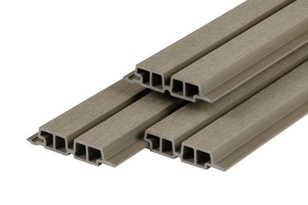 PuraTech 55 composiet dubbel profiel 3,3 x 17,0 x 390 cm, light grey, fijne houtnerf, brandklasse D