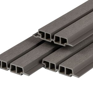 PuraTech 55 composiet dubbel profiel 3,3 x 17,0 x 390 cm, dark grey, fijne houtnerf, brandklasse D