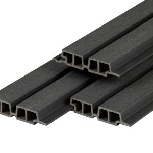 PuraTech 55 composiet dubbel profiel 3,3 x 17,0 x 390 cm, ebony black, fijne houtnerf, brandklasse D