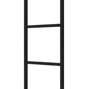 Steellook glaswand 116 x 212 cm, zwart
