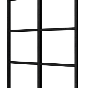 Complete set steellook glaswand zwart 232 x 224 cm