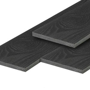 PuraBoard kantplank 1,6 x 19,0 x 360,0 cm, charcoal black, fijne nerf