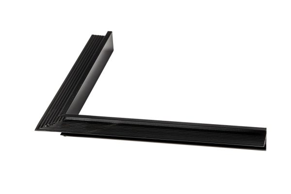 Aluminium daktrim binnenhoek RAL9005 4,5 x 4,5 x 50 cm