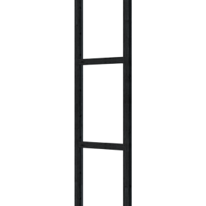 Steellook glaswand B45 x H212 cm, zwart