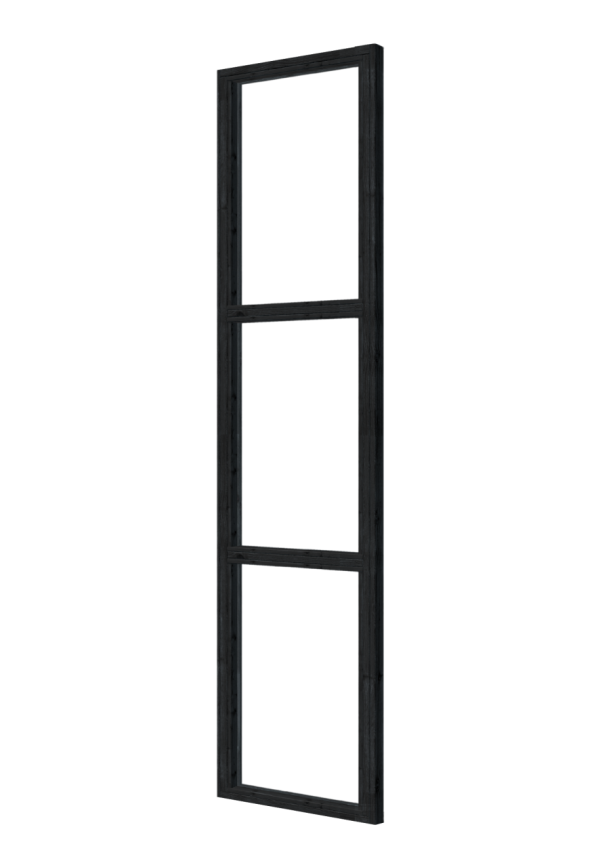 Steellook glaswand B45 x H212 cm, zwart