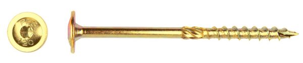 FixGard flenskopschroef - geelverzinkt 8,0 x 160 mm Tx40 (Doos 50 stuks)
