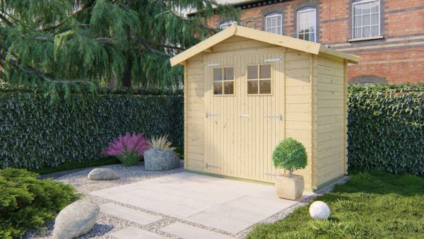 Blokhut - Tuinhuis Malva 2.0 | 19 mm | vuren honinggeel geïmpregneerd