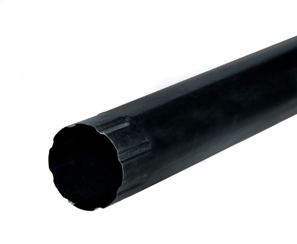 Gootsetonderdeel zwart gecoat HWA buis 200cm ø90mm, 0.6mm dik