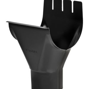 Gootuitloop zwart gecoat