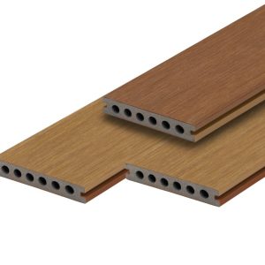 PuraTerra composiet vlonderplank 2,3 x 13,8 x 500 cm, teak, tweekleurig