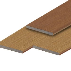 PuraTerra composiet eindplank 1,2 x 15,0 x 300 cm, teak, tweekleurig
