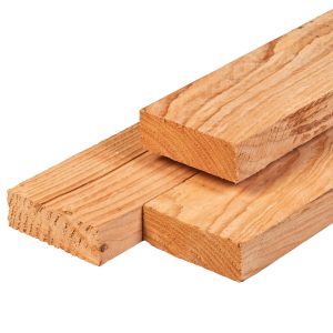 Douglas ligger 6,5 x 19,0 x 600 cm, gedroogd, geschaafd, 4 ronde hoeken