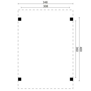 Douglas Enkele carport t.b.v. 9 zonnepanelen
