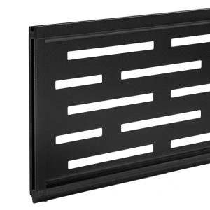 PuraFence aluminium decoratiepaneel 28,1 x 178,5 cm, zwart
