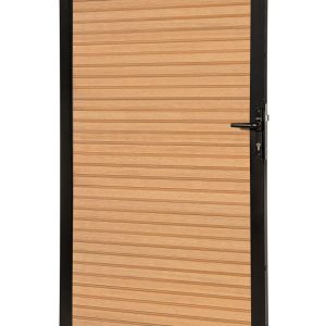 PuraFence aluminium poortframe 180,0 x 100,0 cm, zwart (incl. deurbeslag)