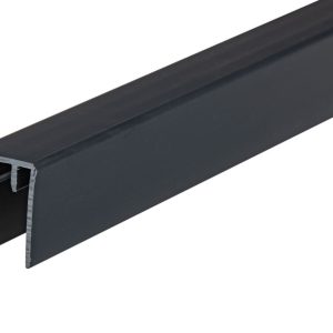 U-bovenprofiel PVC antraciet 1790mm t.b.v. composiet schermplank