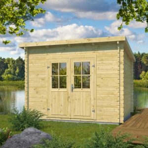 Blokhut Reus | 34 mm | vuren Red Class Wood geïmpregneerd