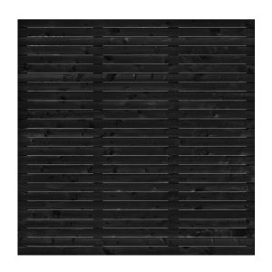 Rhombusscherm Mannheim, zwart gespoten vuren, RVS-geschroefd, enkelzijdig bekleed, 30-planks 180 x 180 cm