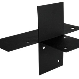 Pergola Hoekverbinding met Verlenging Zwart Gecoat voor 12 x 12 cm balken open model - Per Stuk