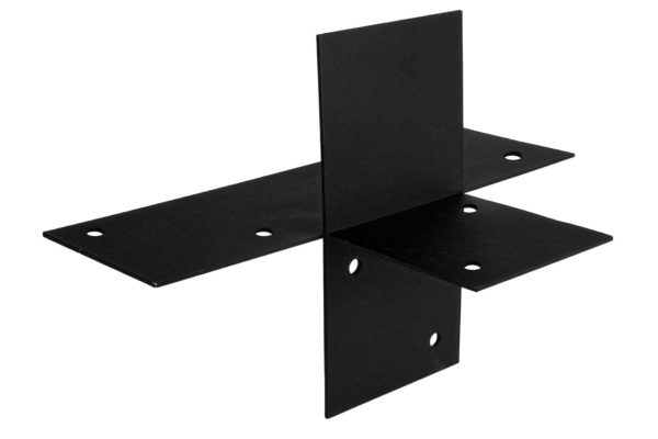 Pergola Hoekverbinding met Verlenging Zwart Gecoat voor 12 x 12 cm balken open model - Per Stuk