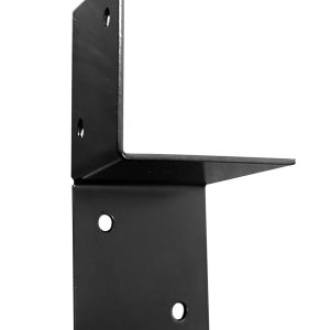 Pergola Muurelement Zwart Gecoat voor 9 x 9 cm balken Links - Per stuk