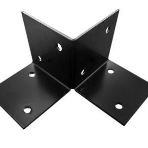 Pergola Vloerelement Zwart Gecoat voor 9 x 9 cm palen - Per Stuk
