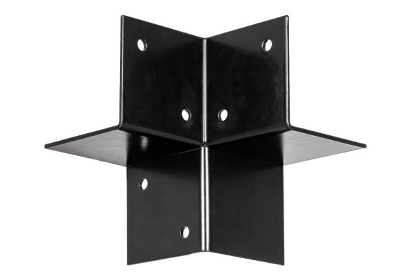 Pergola Hoekverbinding Zwart Gecoat voor 12 x 12 cm balken - Per Stuk