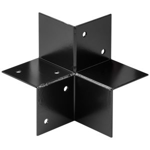 Pergola Hoekverbinding Zwart Gecoat voor 9 x 9 cm balken - Per stuk