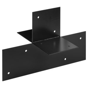 Pergola Hoekverbinding met Verlenging Zwart Gecoat voor 15 x 15 cm balken open model - Per Stuk