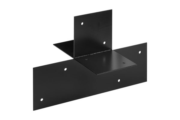 Pergola Hoekverbinding met Verlenging Zwart Gecoat voor 15 x 15 cm balken open model - Per Stuk