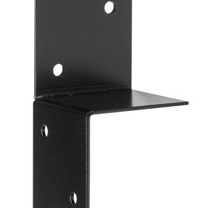 Muurelement Pergola Zwart Gecoat voor 15 x 15 cm balken Rechts - Per stuk
