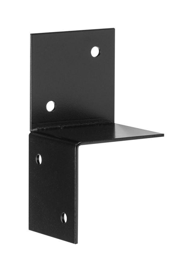 Muurelement Pergola Zwart Gecoat voor 15 x 15 cm balken Rechts - Per stuk