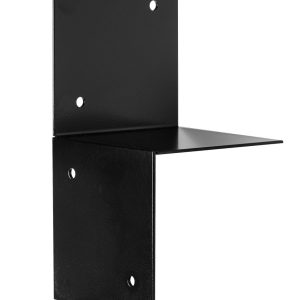 Pergola Muurbevestiging Zwart Gecoat voor 15 x 15 cm balken Links - Per stuk
