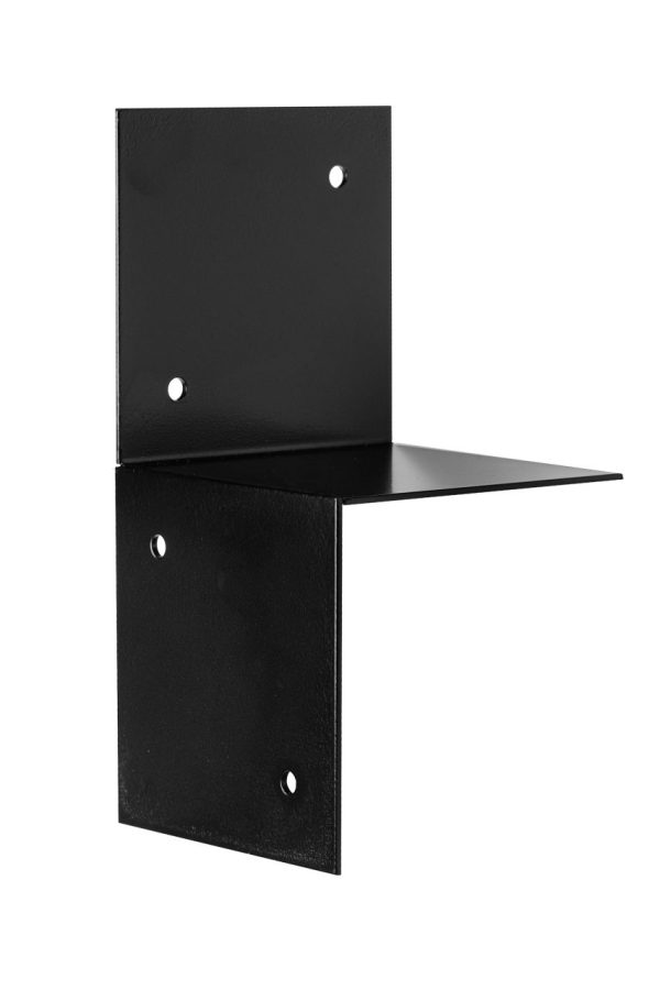 Pergola Muurbevestiging Zwart Gecoat voor 15 x 15 cm balken Links - Per stuk