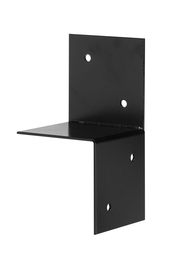 Pergola Muurelement Zwart Gecoat voor 12 x 12 cm balken Rechts - Per stuk