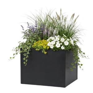Seneca 100 – Dubbelwandige bloembak antraciet – 100 x 100 x 76 cm