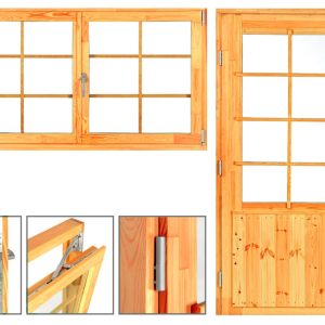Deluxe ramen en buitendeuren Finn | 92 mm | vuren Red Class Wood geïmpregneerd