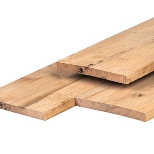Eiken kantplank 2,0 x 20,0 x 400 cm, vers, fijnbezaagd, scherpkantig